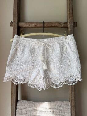 LOFT White Lace Shorts Womens XS